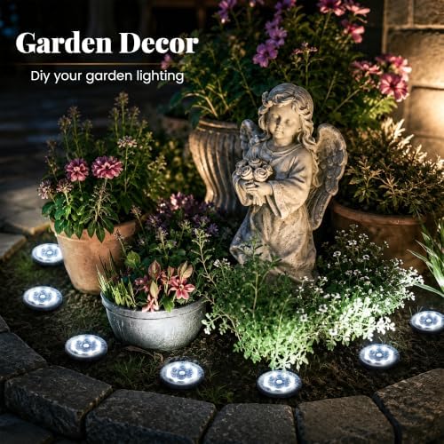 SOLPEX 20 Pack Small Solar Ground Lights, Pathway Lights Cool White - Image 6