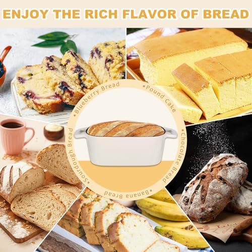 Oval Enameled Cast Iron Dutch Oven with Lid - 3.6QT Sourdough Bread Pans for Baking - Image 7
