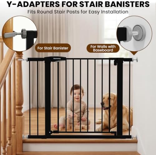 Baby Gate for Stairs, 29.7-40.6" Adjustable Dog Gate Indoor, No Drilling - Image 4