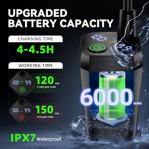 InkTrail Portable Camping Shower with Heater,6000mAh Rechargeable - Image 2