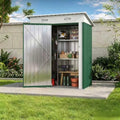 5X 3 FT Lockable Metal Storage Shed, Outdoor Bicycle Sheds Vertical Green by BEHOO
