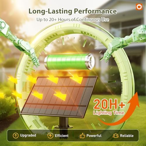 addlon 102FT(96+6) Solar String Lights Outdoor,Waterproof Dimmable 48+4 LED - Image 4