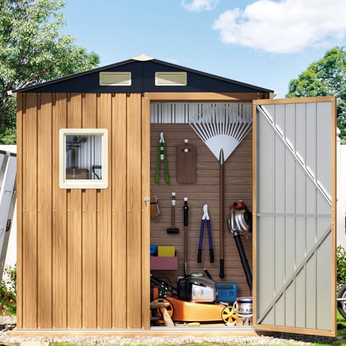 Panovue 6X4FT Garden Storage Shed (NO Wood Panels&Frame Floor) by Panovue