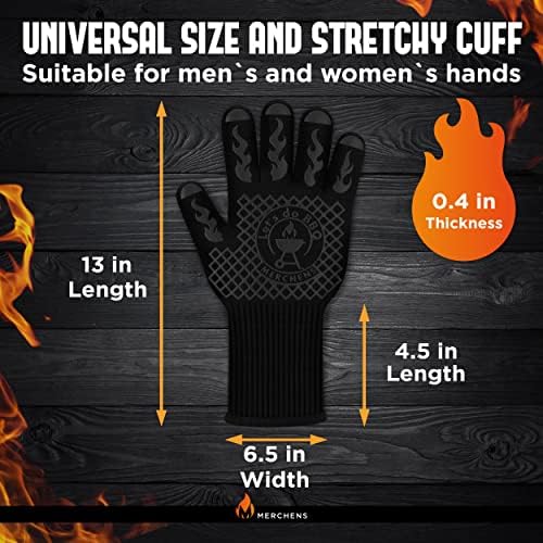BBQ Grill & Oven Gloves 1472°F Heat Resistant | Storage Case & Gift Box - Image 4