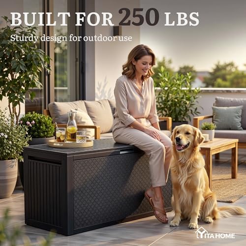 YITAHOME 95 Gallon Large Outdoor Deck Box - Image 3