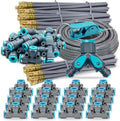 Drip Irrigation System, 16Ft 5/16 Inch Hose, 5 Adjustable Copper Nozzles, Automatic Atomizing Watering Kit for Greenhouse, Outdoor, Raised Bed, Lawn by Unknown