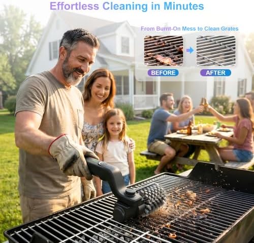 Electric Grill Brush, 20kg High Torque Grill Cleaner with 3 Speed Modes - Image 2