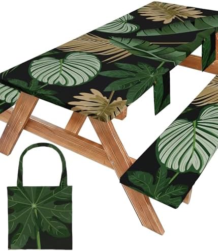 Picnic Table Cover with Bench Covers Tablecloth Table Cloth Camping Gifts for 30th 40th 50th 55th 60th 70th 80th 45th 65th 75th 40 50 55 60 65 70 Year Old Camper RV Owner Camping Lovers Women Men by Wrakus