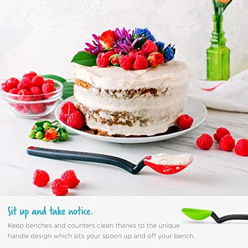 Dreamfarm Mini Supoon Non-Stick Sit-Up Silicone Scraping Cooking Spoon, Jar Scraper Measures 5ml Tsp - 8" Dreamfarm Blue - Image 6