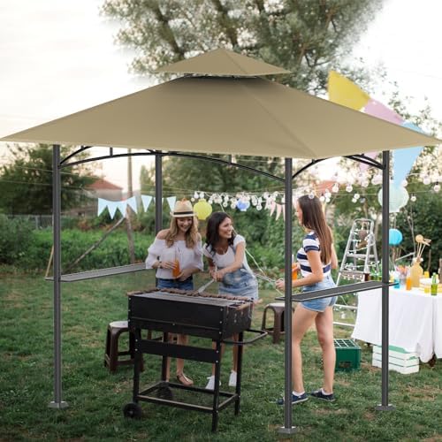 Grill Gazebo Canopy Replacement, 5 x 8 Ft, Khaki - Image 7