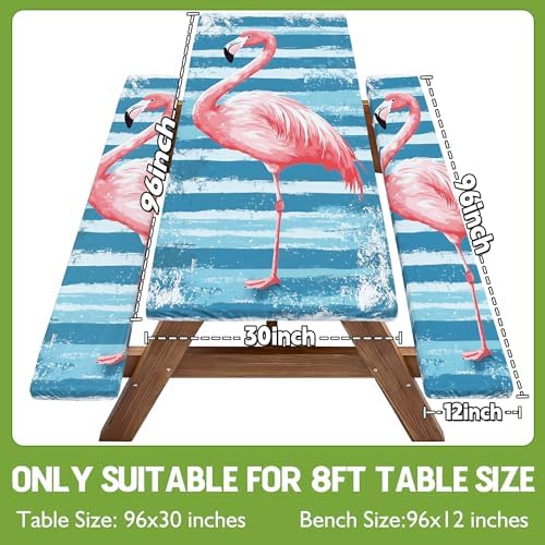 Picnic Table Cover with Bench Covers Elastic Table Cloth Cool Fun Unique Ideas Birthday Party Christmas Xmas Mother Valentine's Day Camping Gifts for Camper RV Owner Camping Lovers Women Mom Adult - Image 2