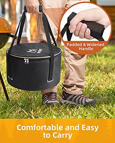 Morjor Dutch Oven Bag for 12 & 10 Inch, Extra Inner Crossed Straps - Image 5