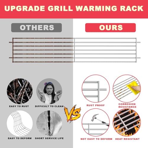 7513 Warming Rack for Weber Genesis 1000-5500, Silver & Gold B/C Grill - Image 5