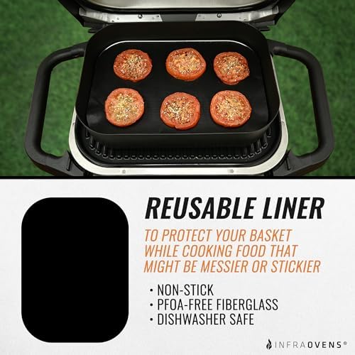 Accessories for Woodfire Outdoor Grill Pro XL, Pro Connect XL, OG800 OG900, Reusable Mats Non-Stick Grill Liners for Wood Fire Electric Air Fryer and Smoker 7-in-1 BBQ, Dishwasher Safe by INFRAOVENS - Image 4