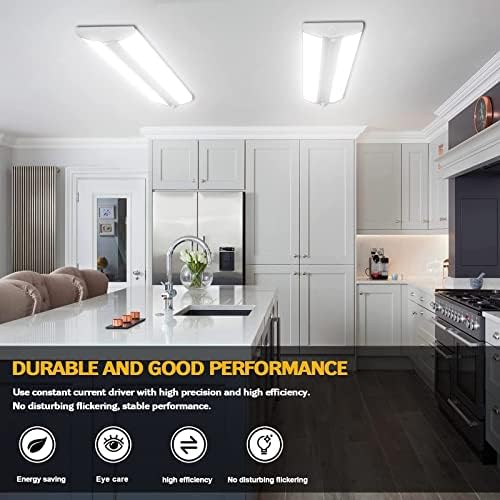 AntLux 4FT LED Wraparound Light Fixture 50W Ultra Slim LED Shop Lights for Garage, Eye Care, 5500 Lumens, 4000K Neutral White, 4 Foot Flush Mount Office Ceiling Wrap Light for Workshop Kitchen Laundry - Image 4