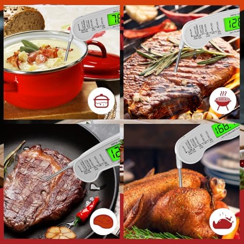 AWLKIM Meat Thermometer Digital, Instant Read Food Thermometer, White - Image 6