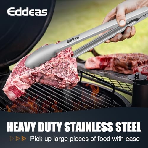 2PCS 9Inch Tongs for Cooking Heavy Duty All Metal Kitchen Tongs - Image 6