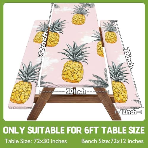Picnic Table Cover with Bench Covers Elastic Tablecloth Camping Essentials Gear Table Cloth Outdoor Glamping Cool Fun Unique Ideas Birthday Camping Gifts for Mother Mama Mommy Mom from Daughter Son - Image 2