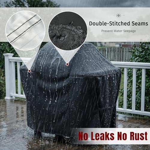 SHINESTAR 52in Grill Cover for Weber Spirit 200/300 Series, Velcro Straps - Image 2
