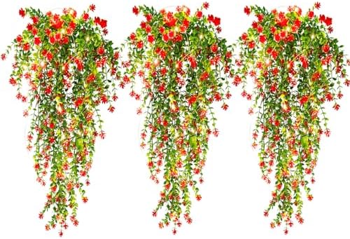 RECUTMS Vine Plant Fake Fern Plants Fall Faux Artificial Hanging Vines 3Pcs by RECUTMS