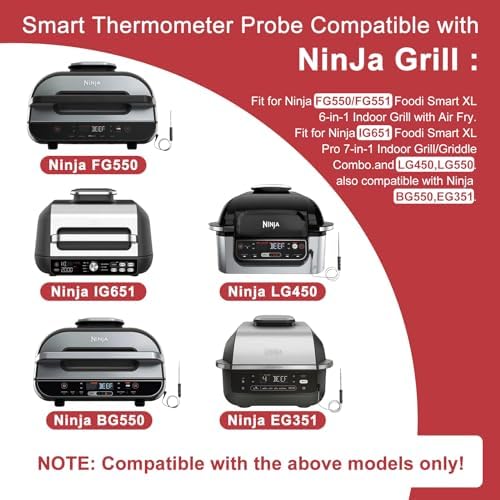 1 Pack Replacement Meat Probe for Ninja FG550/FG551,IG651, LG450CCO,BG550,EG351,LG550CO,Smart Thermometer Probe for Ninja Indoor Grill Accessories, - Image 3