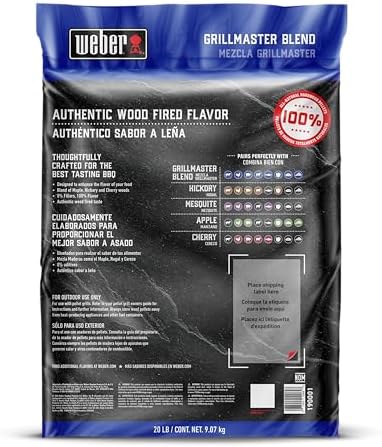 Weber Grillmaster Blend All-Natural Hardwood Pellets for Wood Pellet Grills, 20 lb Bag (Pack of 2) - Image 2
