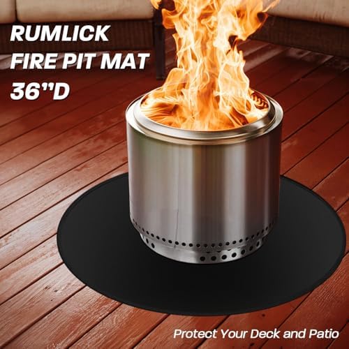 39" Fire Pit Mat for Solo Stove Bonfire - Round Under Grill Mat - Image 2