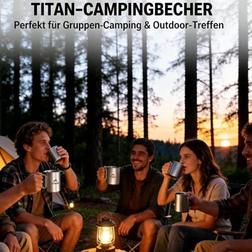 THTYBROS Titanium Cup Ultralight Camping Mug with Foldable Handle & Lid, Pure Titanium Cookware for Outdoor Hiking, Backpacking, Picnic, and Campfire - Image 4