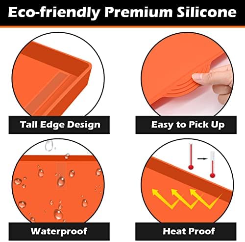 Blackstone 22" Griddle Mat Silicone with Magnetic Protective Cover - Orange - Image 5