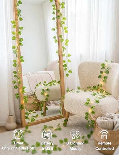 suddus 33FT Watermelon Vines with Lights Battery&USB Powered Copper Wire - Image 2