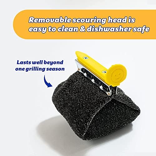 Scrub Daddy BBQ Daddy Grill Brush Head Refill - Bristle Free Grill Brush ArmorTec Steel Mesh Grill Cleaning Brush Attachment - Steam-Activated Cleaning Scrubber for Grates (1 Count) - Image 4