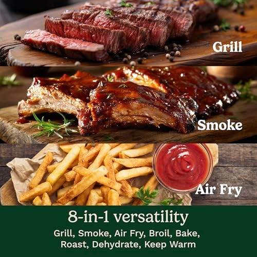 Cuisinart Outdoor Electric Grill, 8-in-1 Air Fryer/Grill/Smoker, 154 sq in - Image 2