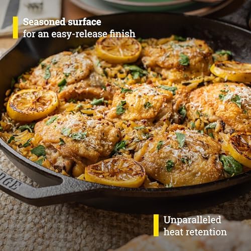 Lodge Chef Collection 13.25 In Pre-Seasoned Cast Iron Skillet, Perfect Sear - Image 3