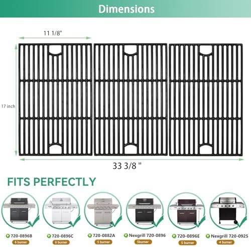 720-0896 Grill Grates Replacement Part for Nexgrill 6 Burner 720-0896B - Image 2