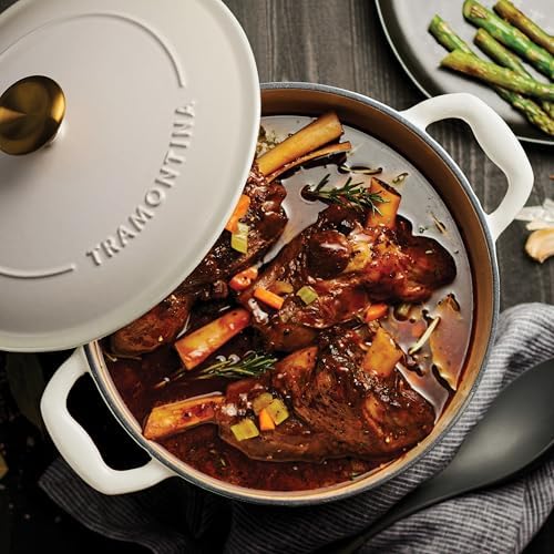 Tramontina Bestow Enameled Cast Iron 5.5-Qt Round Dutch Oven Pot with Lid - Image 3