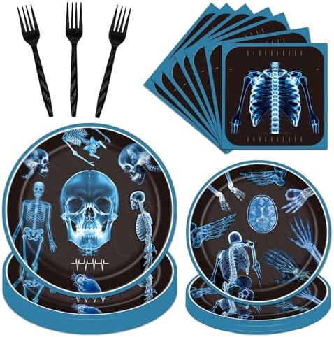 Radiology X Ray Party Tableware Decorations Plates Napkins 96PCS by Deorfuy