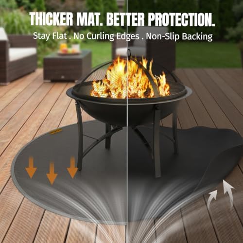 36'' Fire Pit Mat for Solo Stove Bonfire, Fireproof Under Grill Mat - Image 4