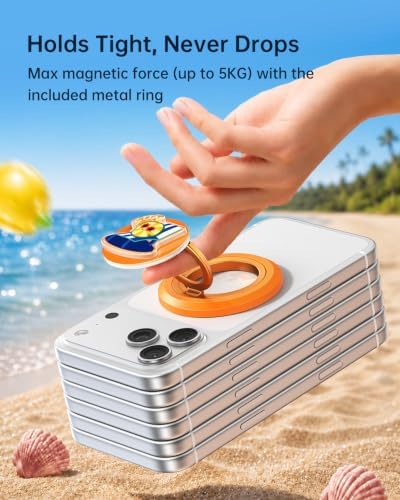 SYNCWIRE Magnetic Phone Ring Holder, for MagSafe Phone Grip Stand Kickstand - Image 4