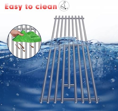 9MM 16517 Grill Grates Replacement for Bull Grill Replacement Parts, BBQ Bull Angus 4 Burner 47628 47629, Steer Premium 69008, Lonestar 87049, Bull Outlaw 26038 26039, Stainless Steel Grids - Image 5