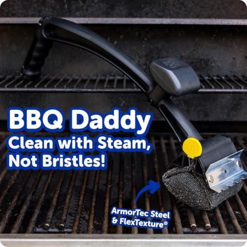 Scrub Daddy BBQ Daddy Grill Brush Head Refill - Bristle Free Grill Brush ArmorTec Steel Mesh Grill Cleaning Brush Attachment - Steam-Activated Cleaning Scrubber for Grates (1 Count) - Image 2