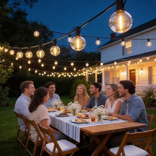 RTTY 120 FT Outdoor String Lights Waterproof, Patio Light 62 LED Bulbs - Image 6