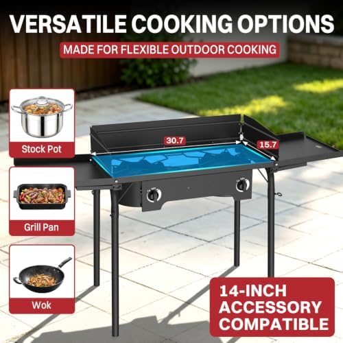 2 Burner Propane Camp Stove | 150,000 BTU | High Pressure Gas Burners - Image 6