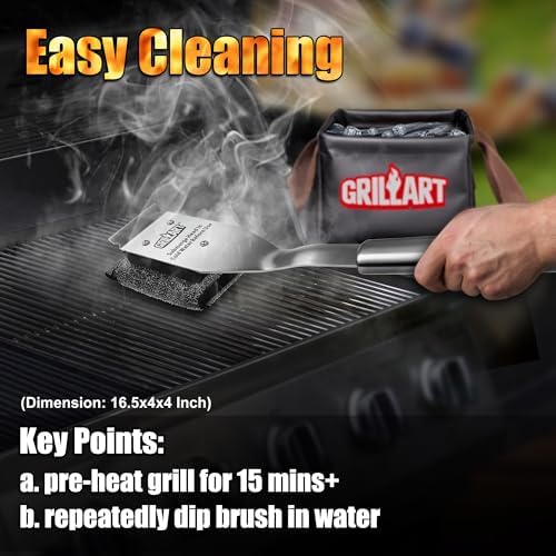 GRILLART Grill Brush Bristle Free Replacement Head - 2PCS - Image 6