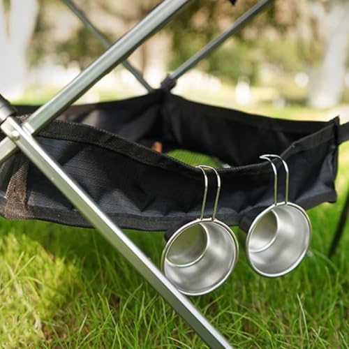 2pcs Outdoor Table Folding Storage Mesh Laundry Bag Hanging Basket for Sundries - Image 3