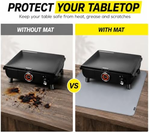PAWBOSE 24x16 Inch Under Grill Mat for Outdoor Grill, Double-Sided Fireproof BBQ Mat for Patio and Deck, Waterproof Oil-Proof Fire Pit Mat & Indoor Fireplace Protector Pad - Image 4