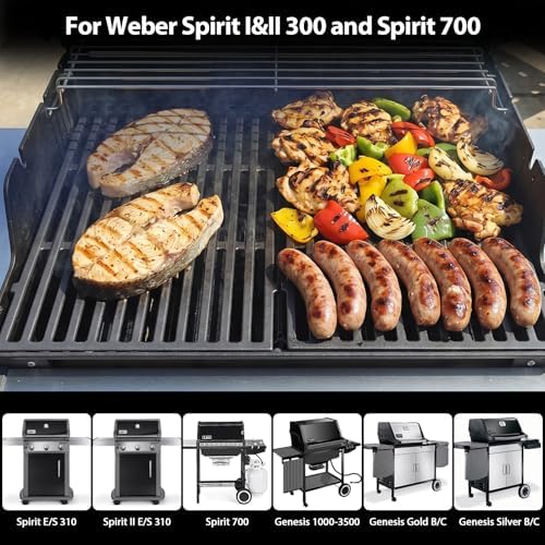 Utheer 7638 Grill Grates for Spirit 300, Porcelain Cast Iron - Image 3