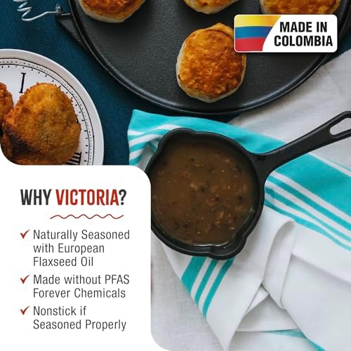 Victoria 0.5-Quart Cast Iron Saucepan, Small Cast Iron Melting Pot Seasoned with Flaxseed Oil, Made in Colombia, Black (Pack of 6) - Image 2