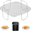 Air Fryer Basket for Nuwave Oven, Steel Grill Basket, Non-stick Mesh Basket Set, Air Fryer Tray Wire Rack Roasting Basket by GWY