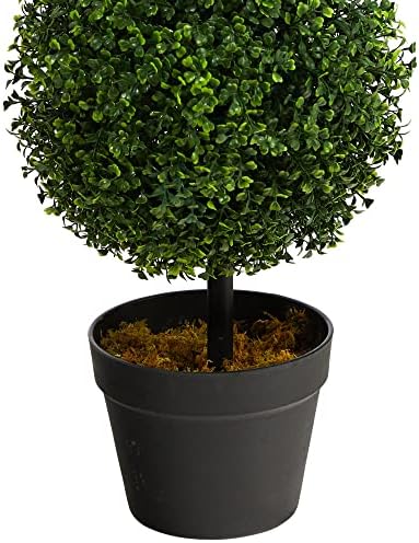 Nearly Natural 36 in Artificial Triple Ball Boxwood Topiary Tree with Pot - Image 5