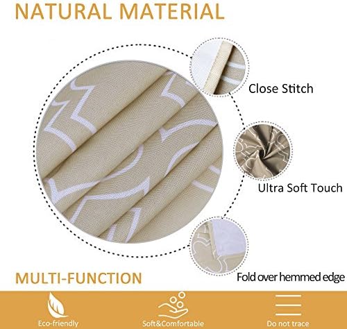 ColorBird Elegant Moroccan Outdoor Tablecloth Waterproof Spillproof Polyester Fabric Table Cover with Zipper Umbrella Hole for Patio Garden Tabletop Decor (Square 60 x 60 Inch, Zippered, Khaki) - Image 5